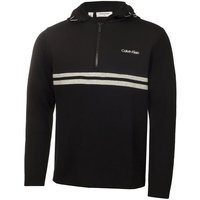Calvin Klein ADDINGTON HOODED HALF ZIP Stretch Midlayer schwarz