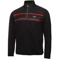 Calvin Klein HARROW HYBRID HALF ZIP Stretch Midlayer schwarz