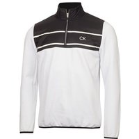 Calvin Klein HARROW HYBRID HALF ZIP Stretch Midlayer weiß