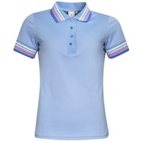 Cross STRIPE Halbarm Polo hellblau