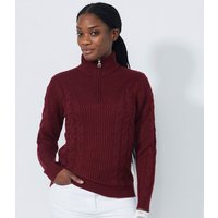 Daily Sports CABLE LS Pullover Lining Windstopp Strick bordeaux