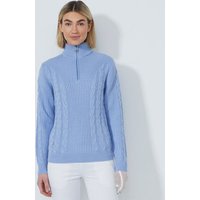Daily Sports CABLE LS Pullover Lining Windstopp Strick hellblau