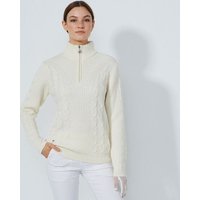 Daily Sports CABLE LS Pullover Lining Windstopp Strick offwhite