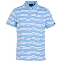 Daniel Springs Druck Funktions Halbarm Polo hellblau