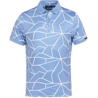 Daniel Springs Druck Halbarm Polo blau