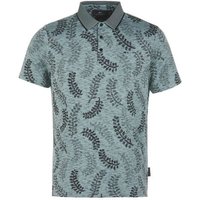 Daniel Springs Jacquard Halbarm Polo petrol