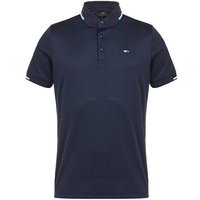 Daniel Springs Jaquard-Struktur Halbarm Polo navy