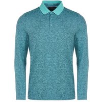 Daniel Springs Melange Thermo Langarm Polo hellgrün
