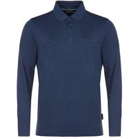 Daniel Springs Melange Thermo Langarm Polo navy