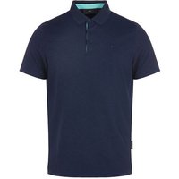 Daniel Springs Nylon-Jacquard Halbarm Polo navy