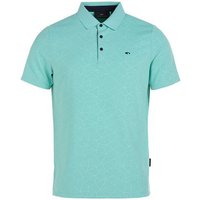 Daniel Springs Nylon-Jacquard Halbarm Polo petrol