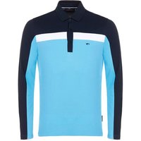 Daniel Springs Pique Thermo Polo Langarm blau