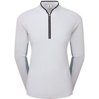 FootJoy 1/4 Zip LS Sun Pro Shirt Stretch Midlayer weiß 2 FootJoy 14 Zip LS Sun Pro Shirt Stretch Midlayer weiss