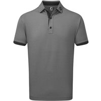 FootJoy Banded Birdseye Halbarm Polo anthrazit