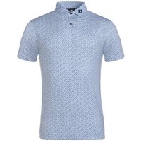 FootJoy Bounce Print Pique Halbarm Polo grau