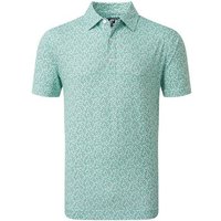 FootJoy Confetti Print Halbarm Polo türkis