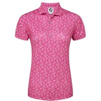 FootJoy FLORAL PRINT Halbarm Polo pink