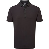 FootJoy Jacquard Dot Halbarm Polo schwarz