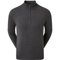 FootJoy WOOLBLND LINED 1/2 ZIP Windstopp Strick dunkelgrau
