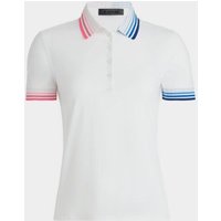 G/Fore RIB PLEATED CONTRAST COLLAR SILKY TECH NYLON Halbarm Polo weiß 2 GFore RIB PLEATED CONTRAST COLLAR SILKY TECH NYLON Halbarm Polo weiss