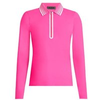G/Fore SILKY TECH QUARTER ZIP Langarm Polo pink