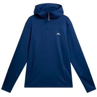 J.Lindeberg Aerial Quarter Hood Stretch Midlayer blau