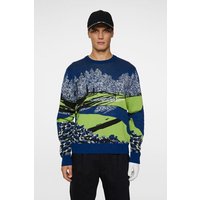 J.Lindeberg Alexander Jacquard Sweater Pullover Strick blau