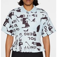 J.Lindeberg Amila Print Top Halbarm Polo blau 2 JLindeberg Amila Print Top Halbarm Polo blau 1