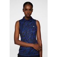 J.Lindeberg Dena Print Sleeveless Top ohne Arm Polo blau