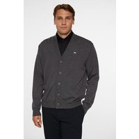 J.Lindeberg Lucas Knitted Cardigan Strick Jacke dunkelgrau