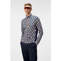 J.Lindeberg Luke Print Half Zip Stretch Midlayer blau