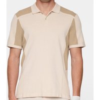 J.Lindeberg Ruben Knitted Shirt Halbarm Polo beige