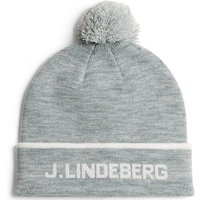 J.Lindeberg Stripe Beanie Mütze grau melange