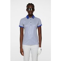 J.Lindeberg Tour Tech Print Halbarm Polo blau