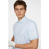 J.Lindeberg Tour Tech Print Halbarm Polo hellblau