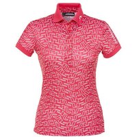 J.Lindeberg Tour Tech Print Halbarm Polo pink