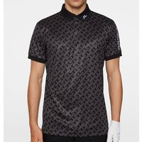 J.Lindeberg Tour Tech Print Halbarm Polo schwarz