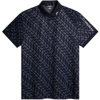 J.Lindeberg Tour Tech Reg Fit Print Halbarm Polo navy