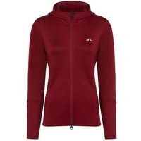 J.Lindeberg W Aerial Zip Hood SMU Stretch Jacke bordeaux