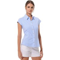 MDC Cap Sleeve Button Down Halbarm Polo hellblau