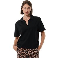 MDC Relaxed Fit Polo Shirt Halbarm schwarz