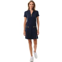 MDC Zip Golf Halbarm Kleid navy