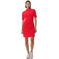 MDC Zip Golf Halbarm Kleid rot