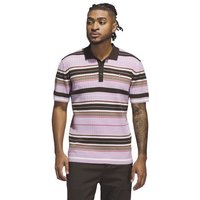 MR Stripe Halbarm Polo rosa