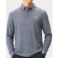 Macade Golf Brushed Shirt Langarm Polo grau