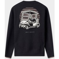 Macade Golf Cashmere Blend Intarsia Crewneck Pullover Strick schwarz