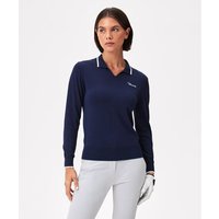 Macade Golf Ella Knit Top Langarm Polo navy
