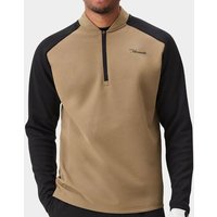 Macade Golf Hybrid Shield TX Quarter Zip Stretch Midlayer sand
