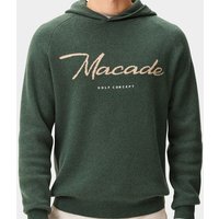 Macade Golf Signature Knit Hoodie Pullover Strick dunkelgrün