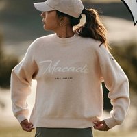 Macade Golf Signature Knit Sweater Pullover Strick sand